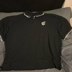 ROCAWEAR Classic 5XB polo shirt Men’s Big & Tall 5XL Black with Stripes